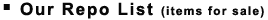 Our Repo List (Items for sale)